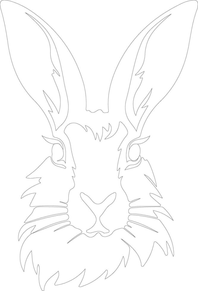 hare  outline silhouette vector