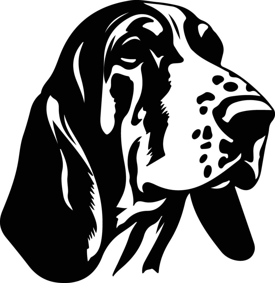 Basset Hound  silhouette portrait vector