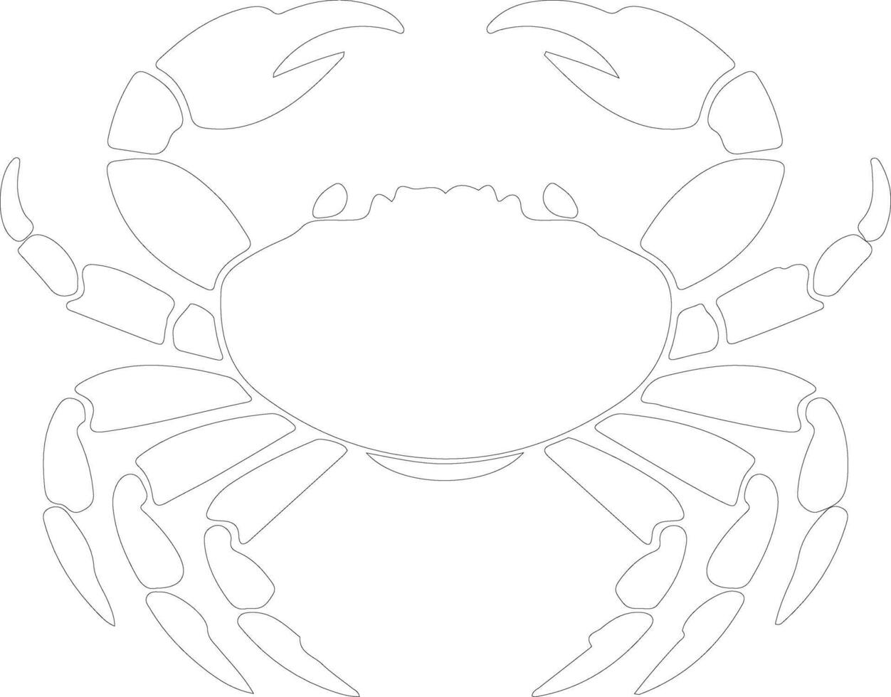 crab outline silhouette vector