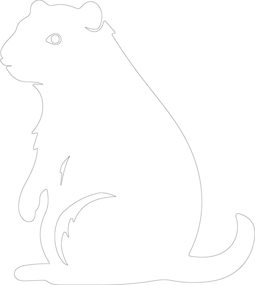 hyrax  outline silhouette vector