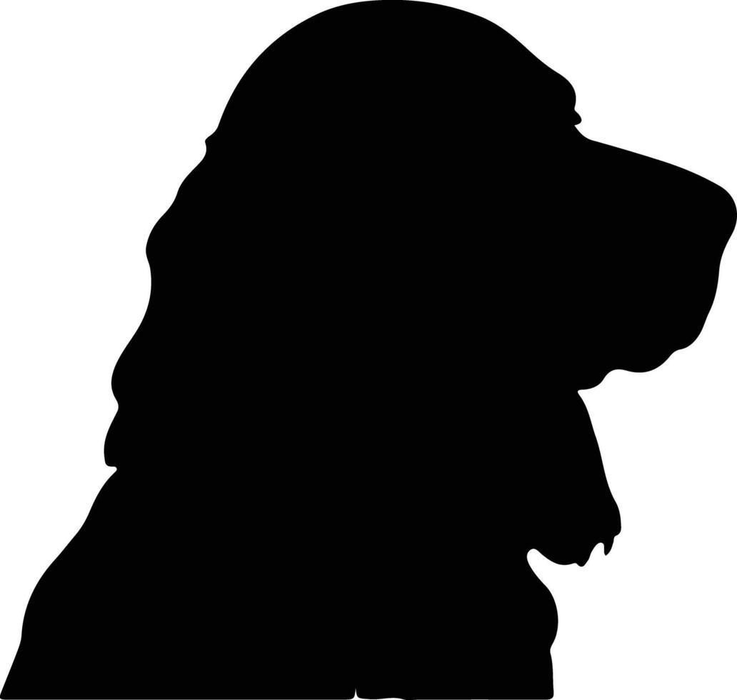 American Water Spaniel   black silhouette vector