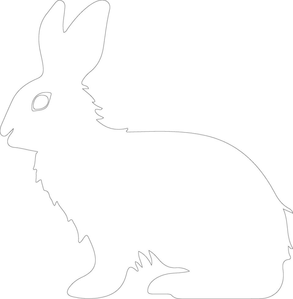 lagomorfo contorno silueta vector