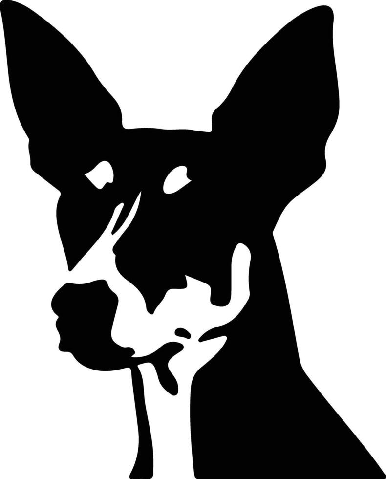 Toy Fox Terrier  silhouette portrait vector