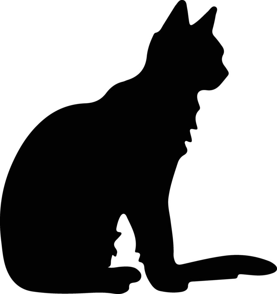 California adornado con lentejuelas gato negro silueta vector