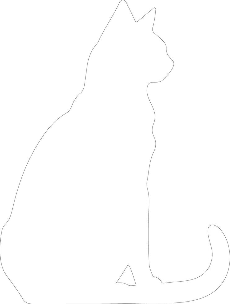 Minskin Cat  outline silhouette vector