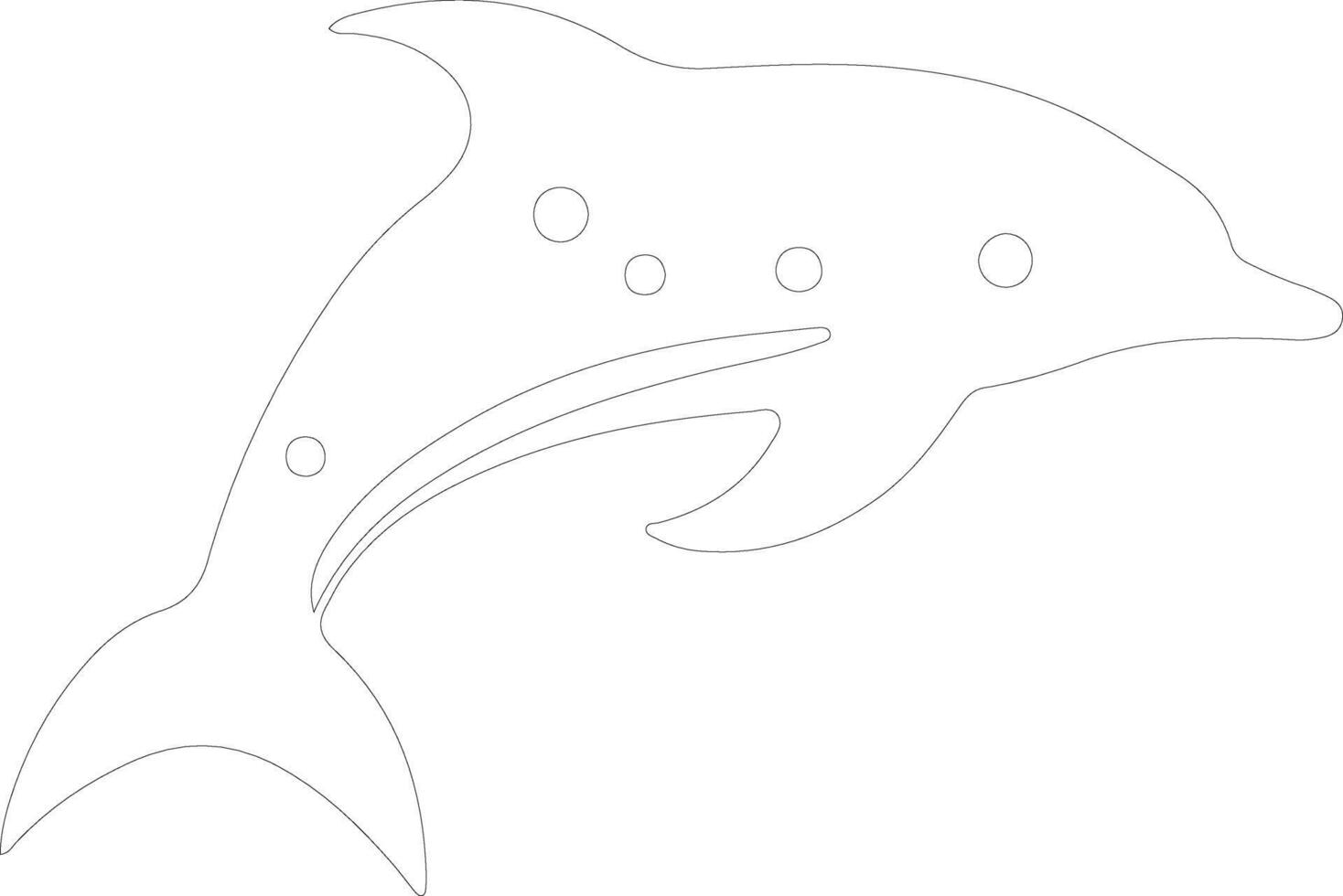 dolphin spotted outline silhouette vector