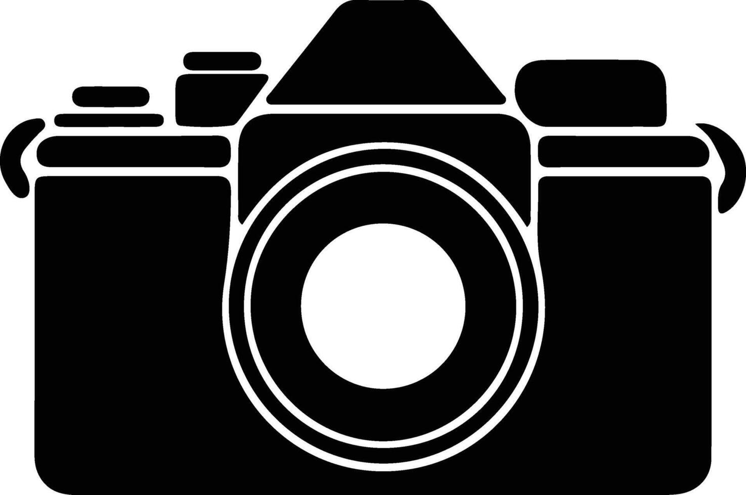 Camera icon  black silhouette vector
