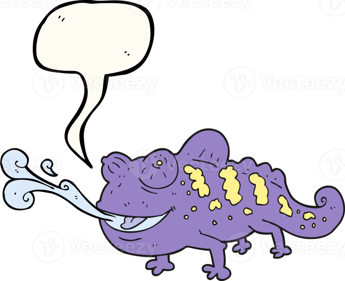 speech bubble cartoon chameleon png