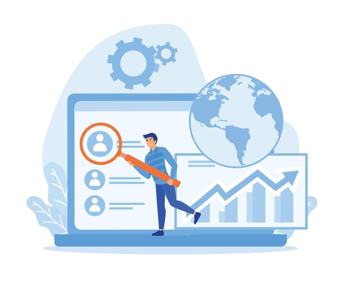 Performance tools and software solutions abstract concept. Business intelligence dashboard. flat vector modern illustration
