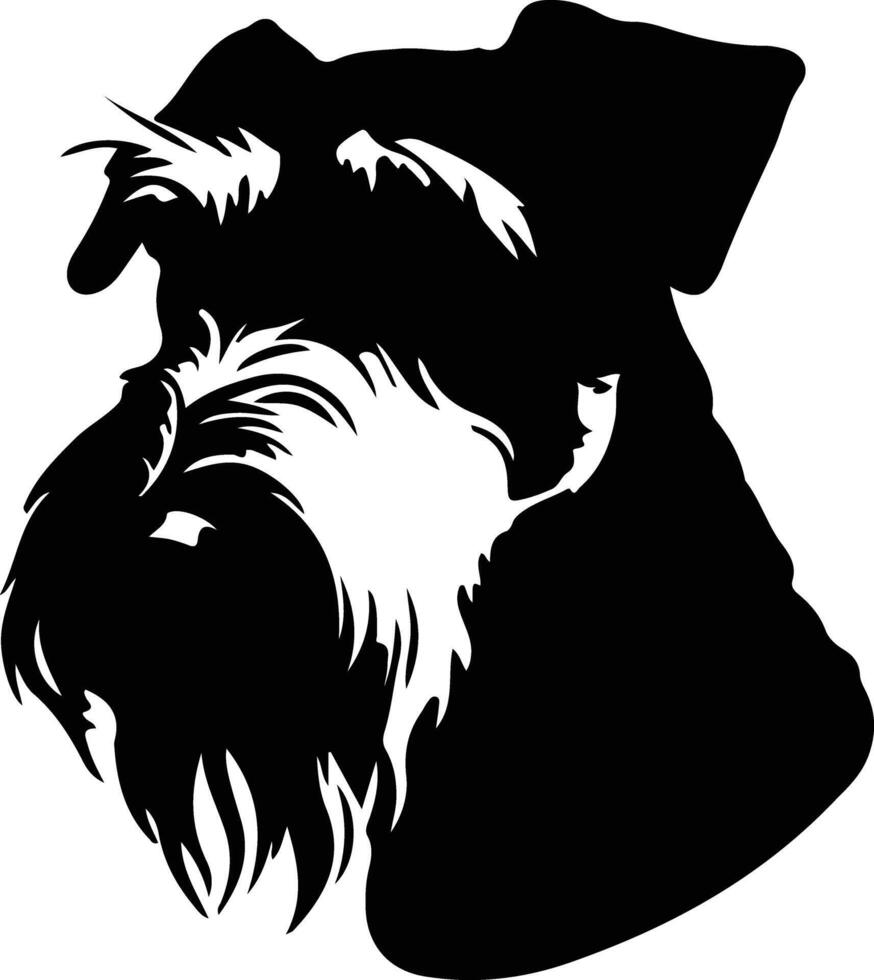 airedale terrier negro silueta vector