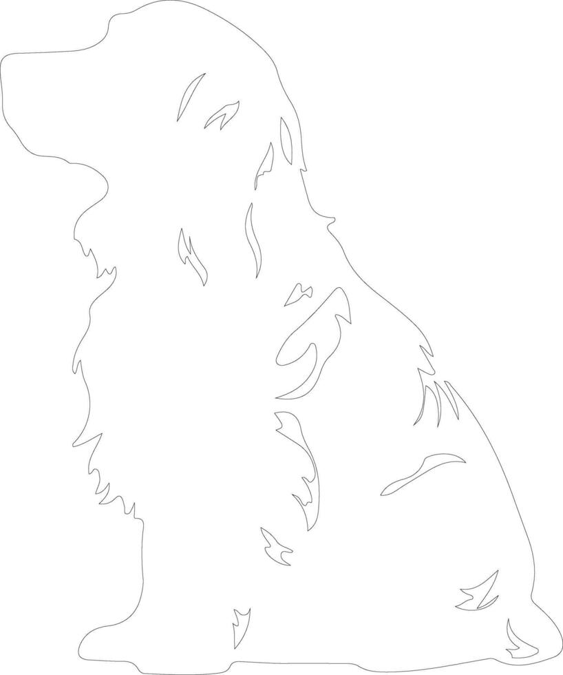 sussex spaniel contorno silueta vector