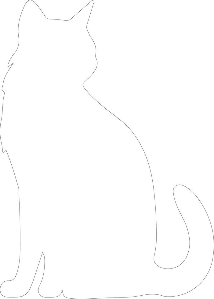 Foldex Cat outline silhouette vector