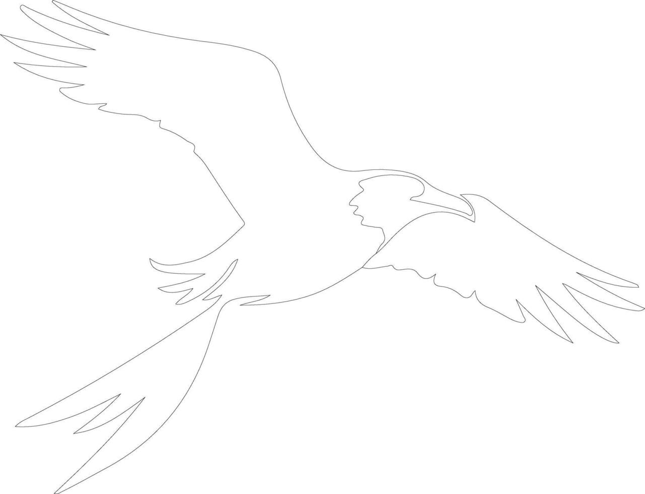 albatross  outline silhouette vector