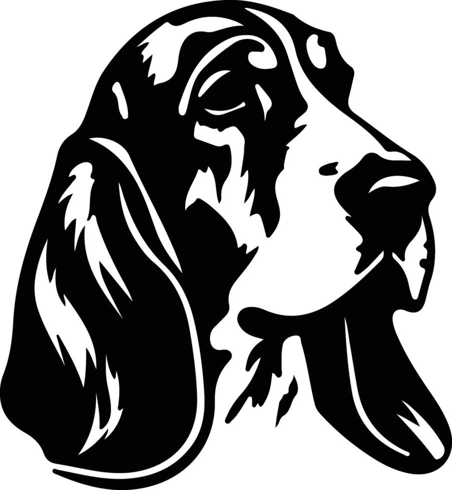 basset hound  silhouette portrait vector