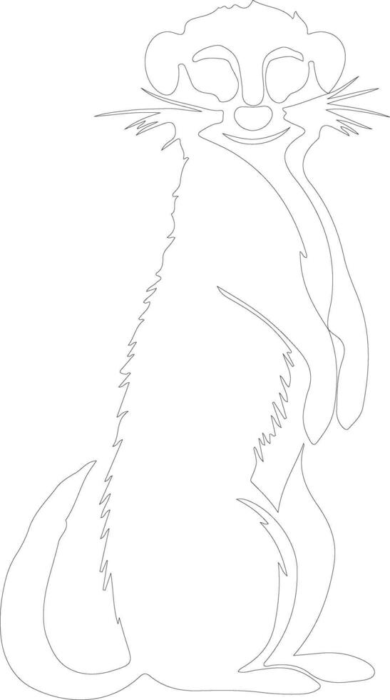 meerkat  outline silhouette vector