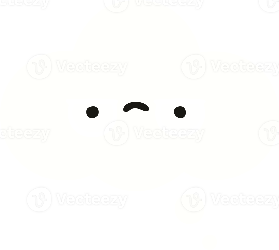 flat color retro cartoon thought bubble png