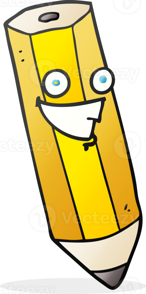 happy cartoon pencil png