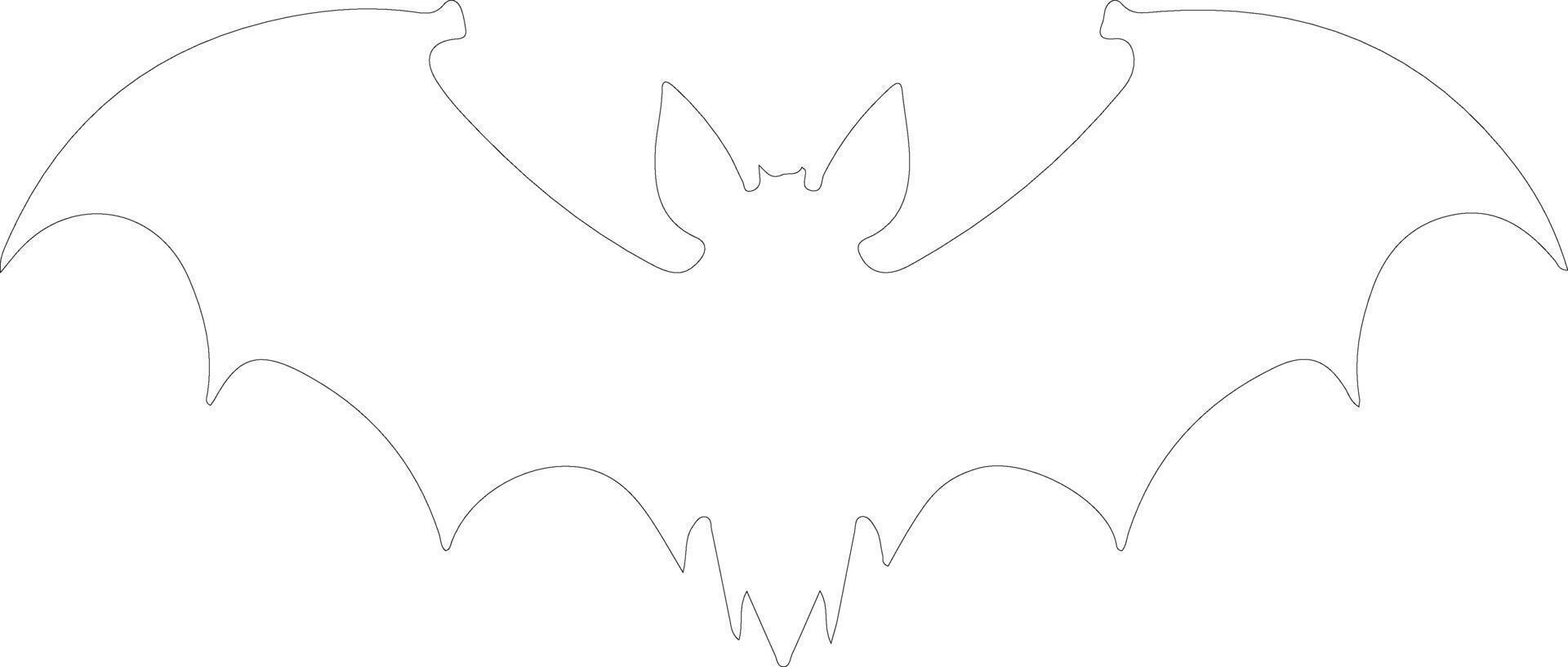fruit bat    outline silhouette vector