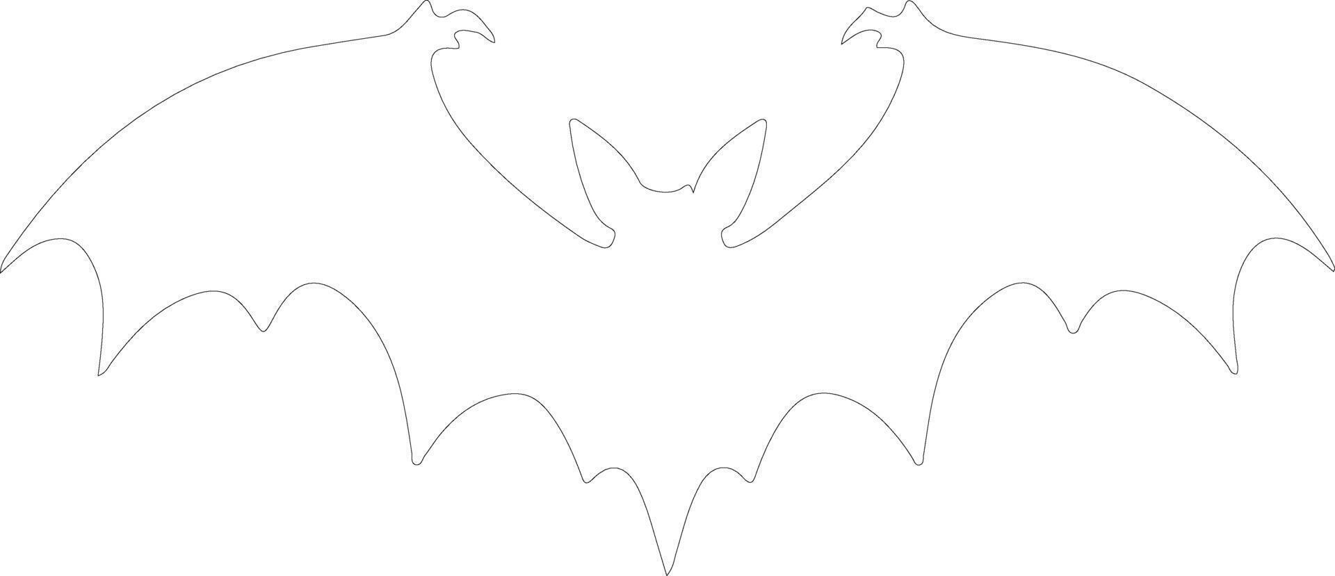 fruit bat   outline silhouette vector