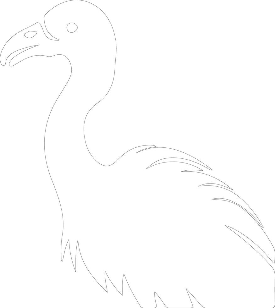 dodo   outline silhouette vector