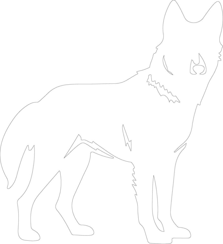 dingo outline silhouette vector