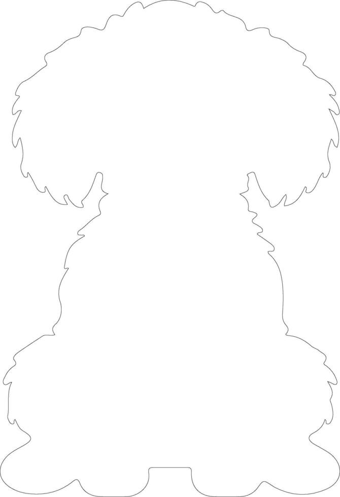 Toy Poodle outline silhouette vector