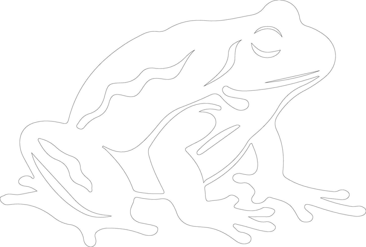 amphibian  outline silhouette vector