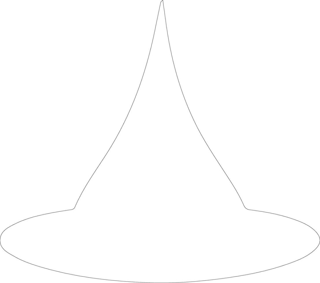 Witchs hat  outline silhouette vector