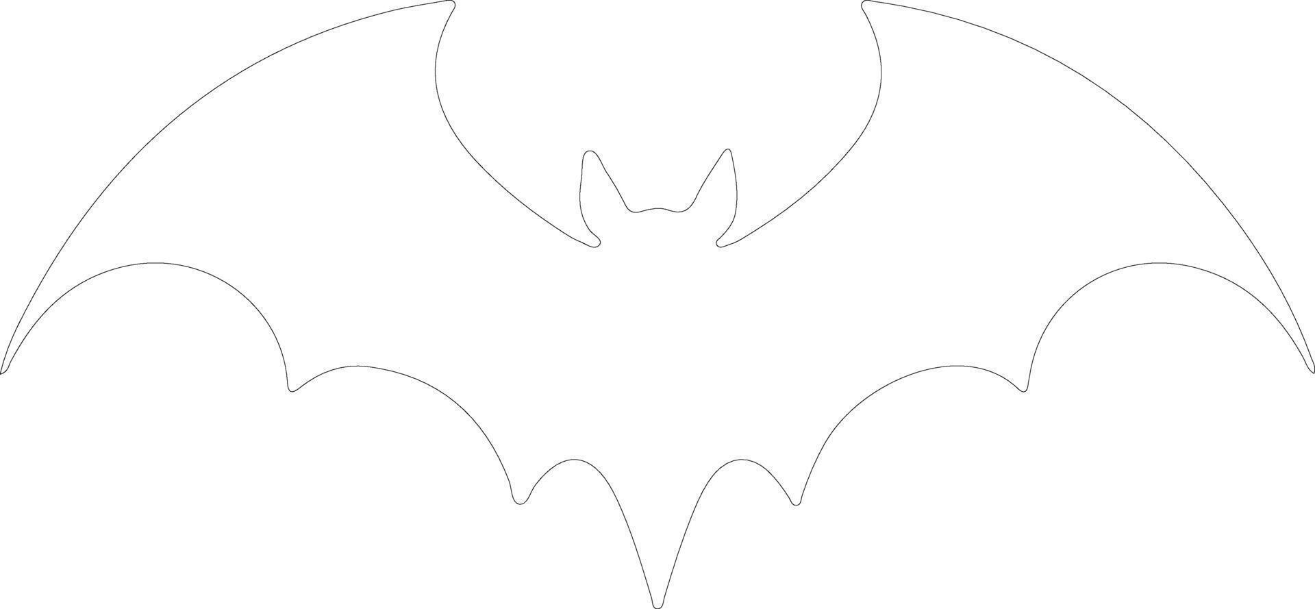 Bat  outline silhouette vector