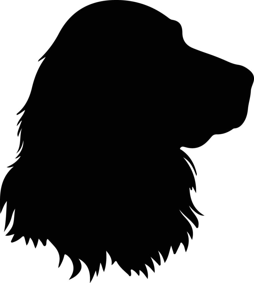 Sussex Spaniel  silhouette portrait vector