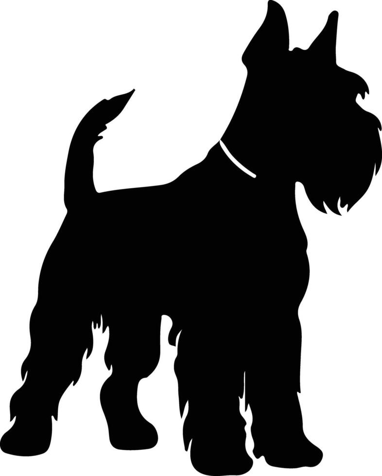 Giant Schnauzer    black silhouette vector