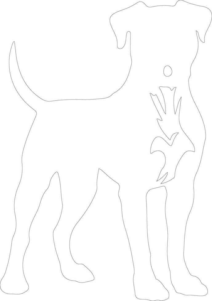 Boxer  outline silhouette vector