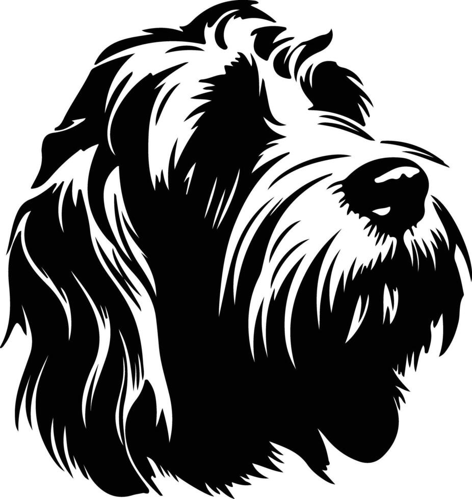 Petit Basset Griffon Venden  silhouette portrait vector