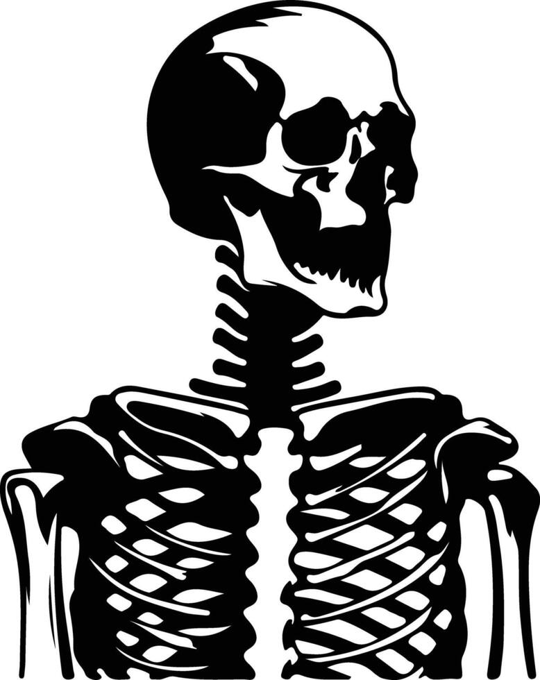 Skeleton  black silhouette vector