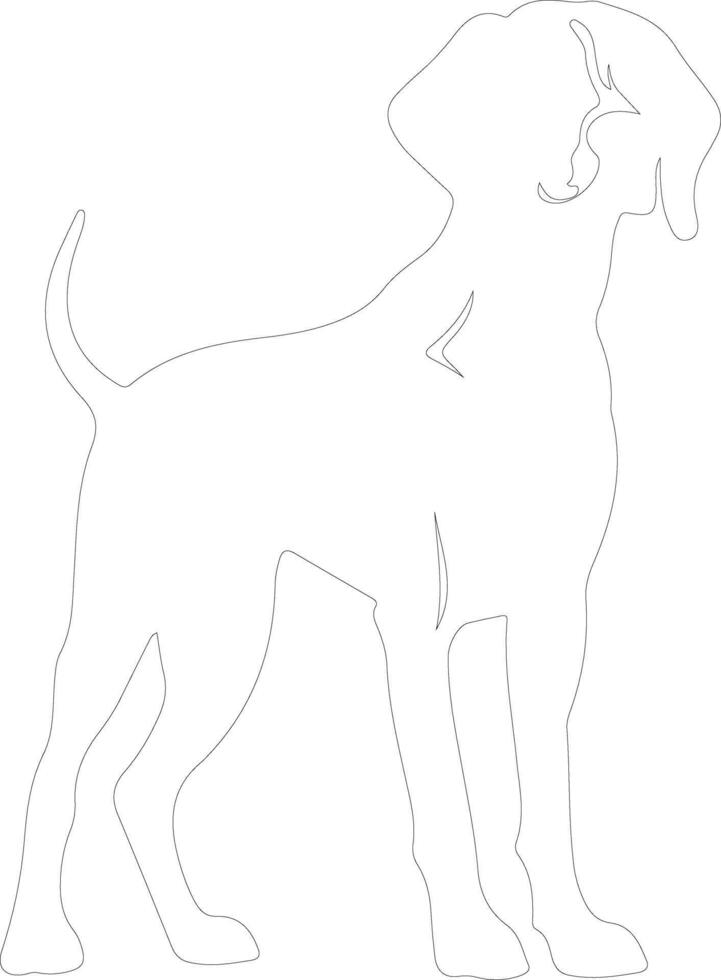 Vizsla outline silhouette vector