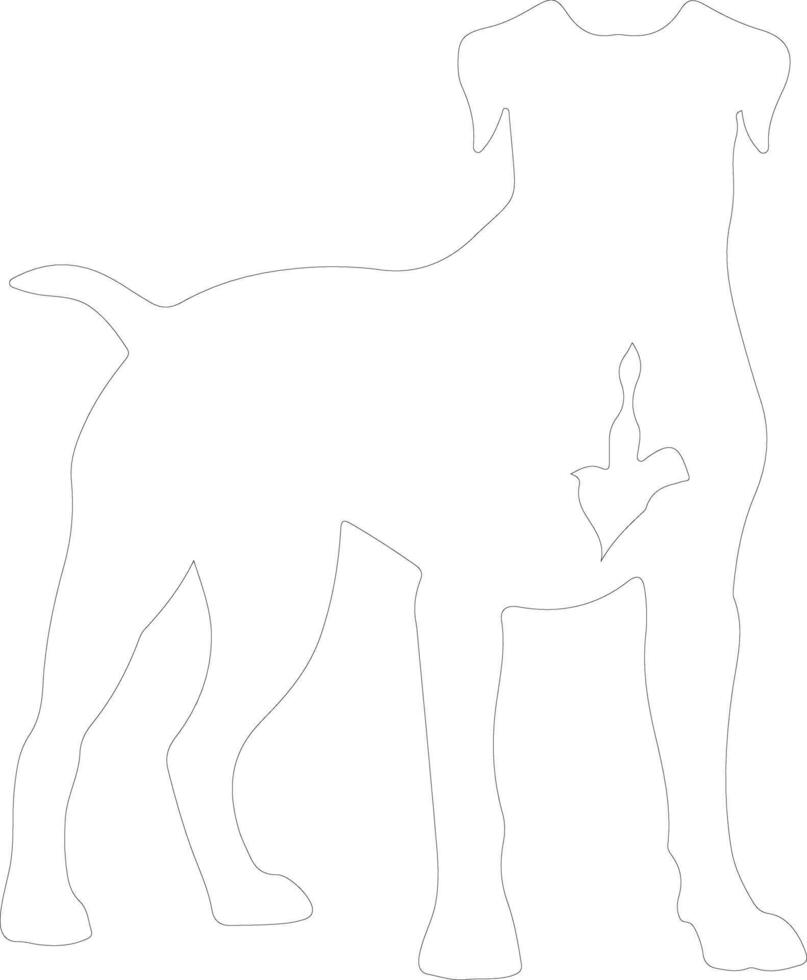 Presa Canario  outline silhouette vector