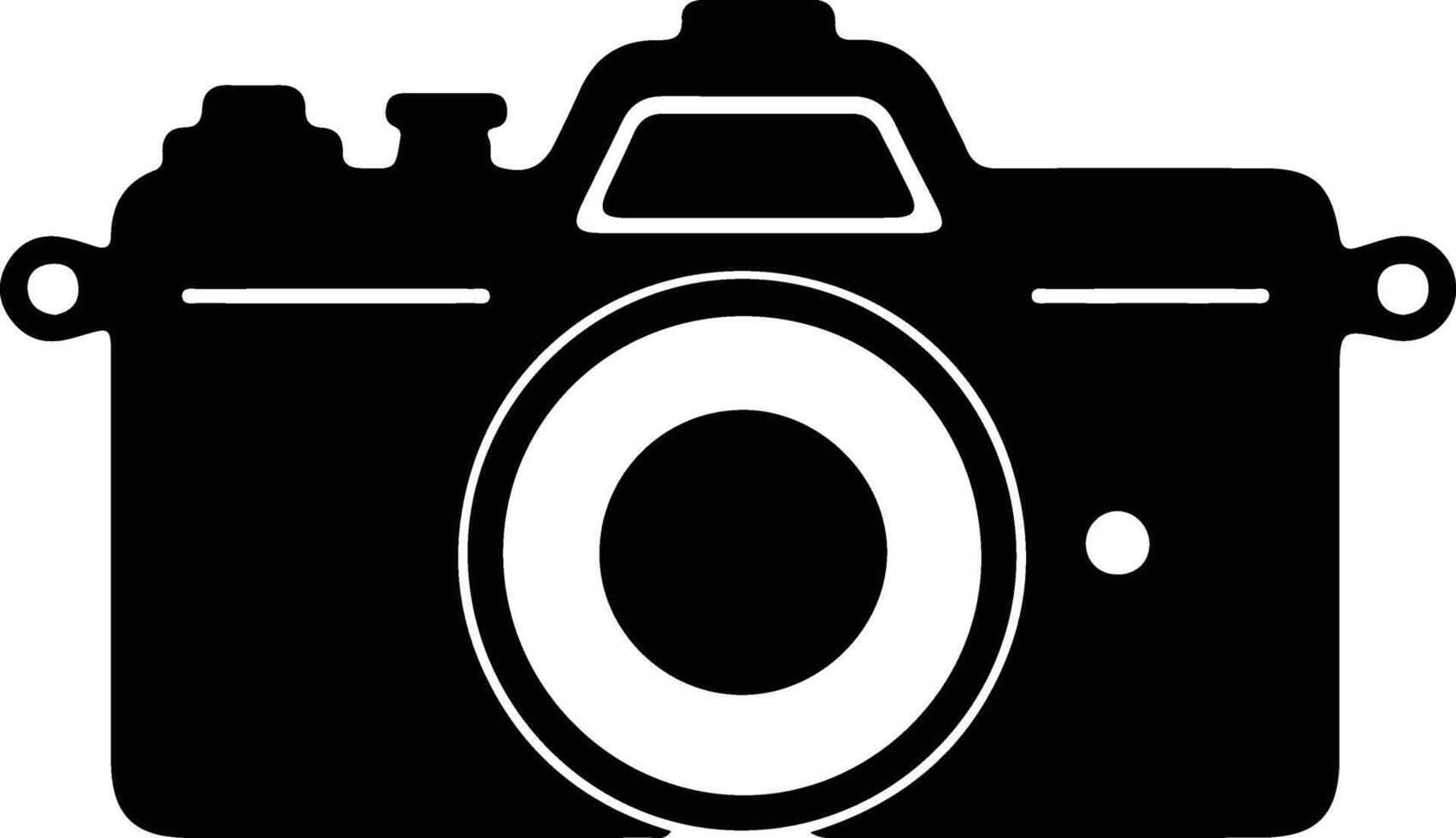Camera icon  black silhouette vector