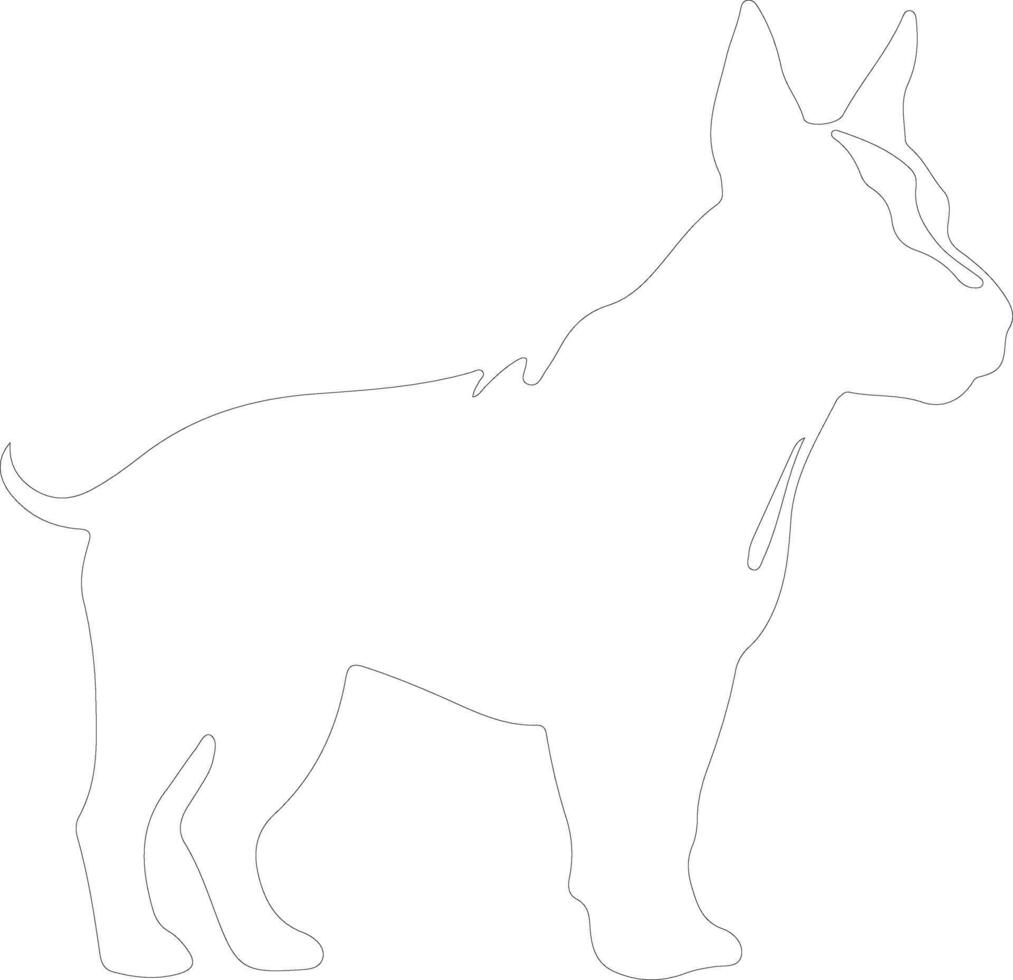 Bull Terrier  outline silhouette vector