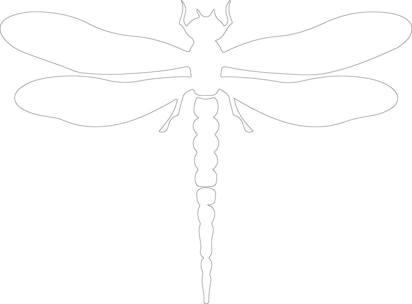 dragonfly    outline silhouette vector