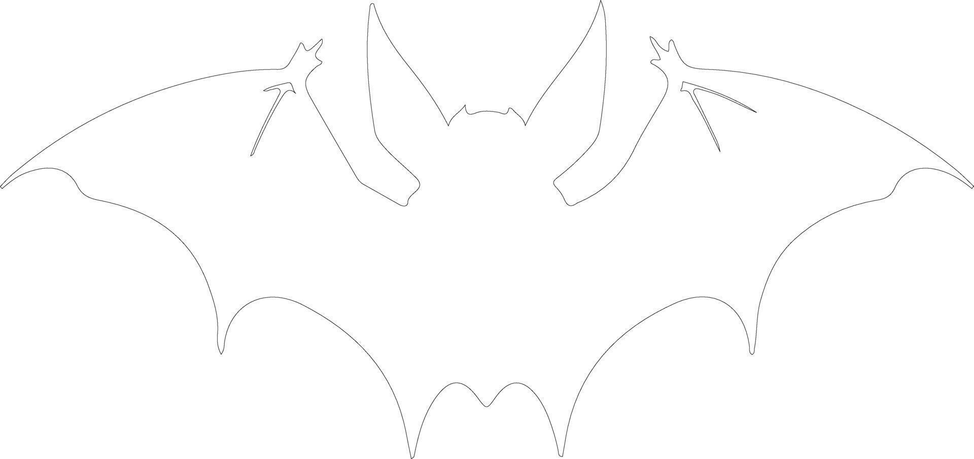 vampiro murciélago contorno silueta vector