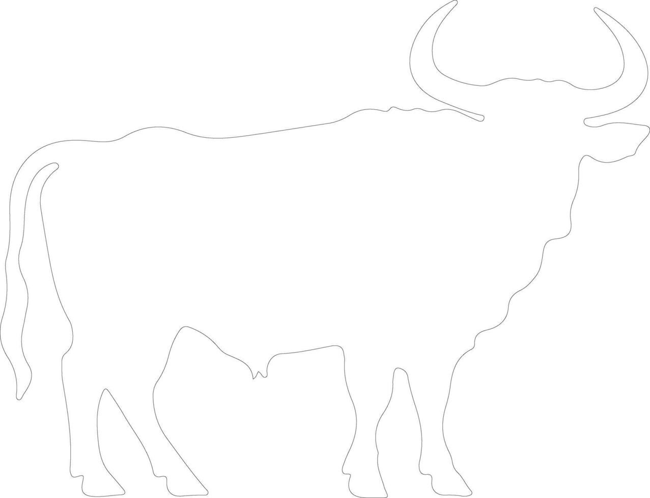 ox  outline silhouette vector