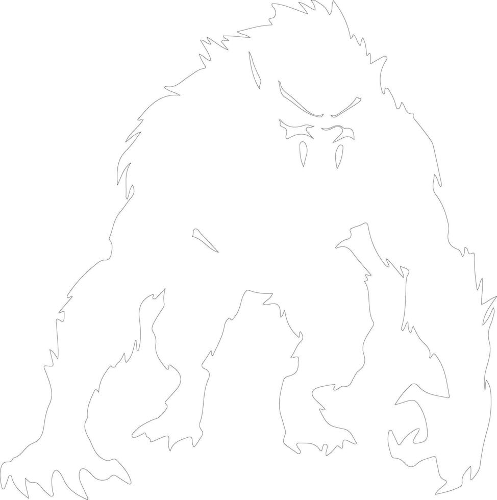 Werewolf  outline silhouette vector