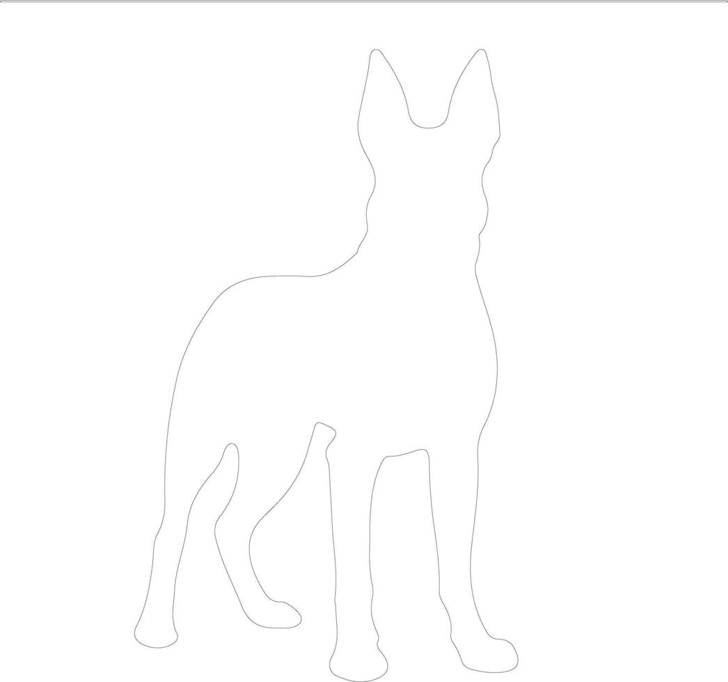 Belgian Malinois  outline silhouette vector