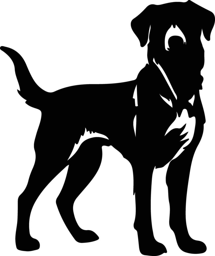 Anatolian Shepherd Dog   black silhouette vector