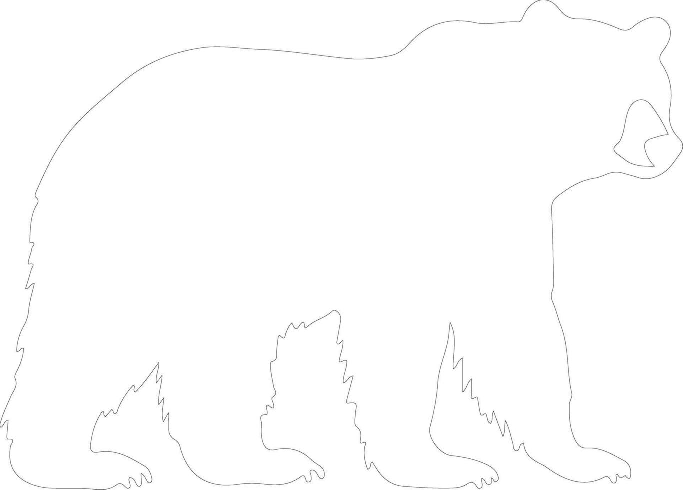 black bear  outline silhouette vector