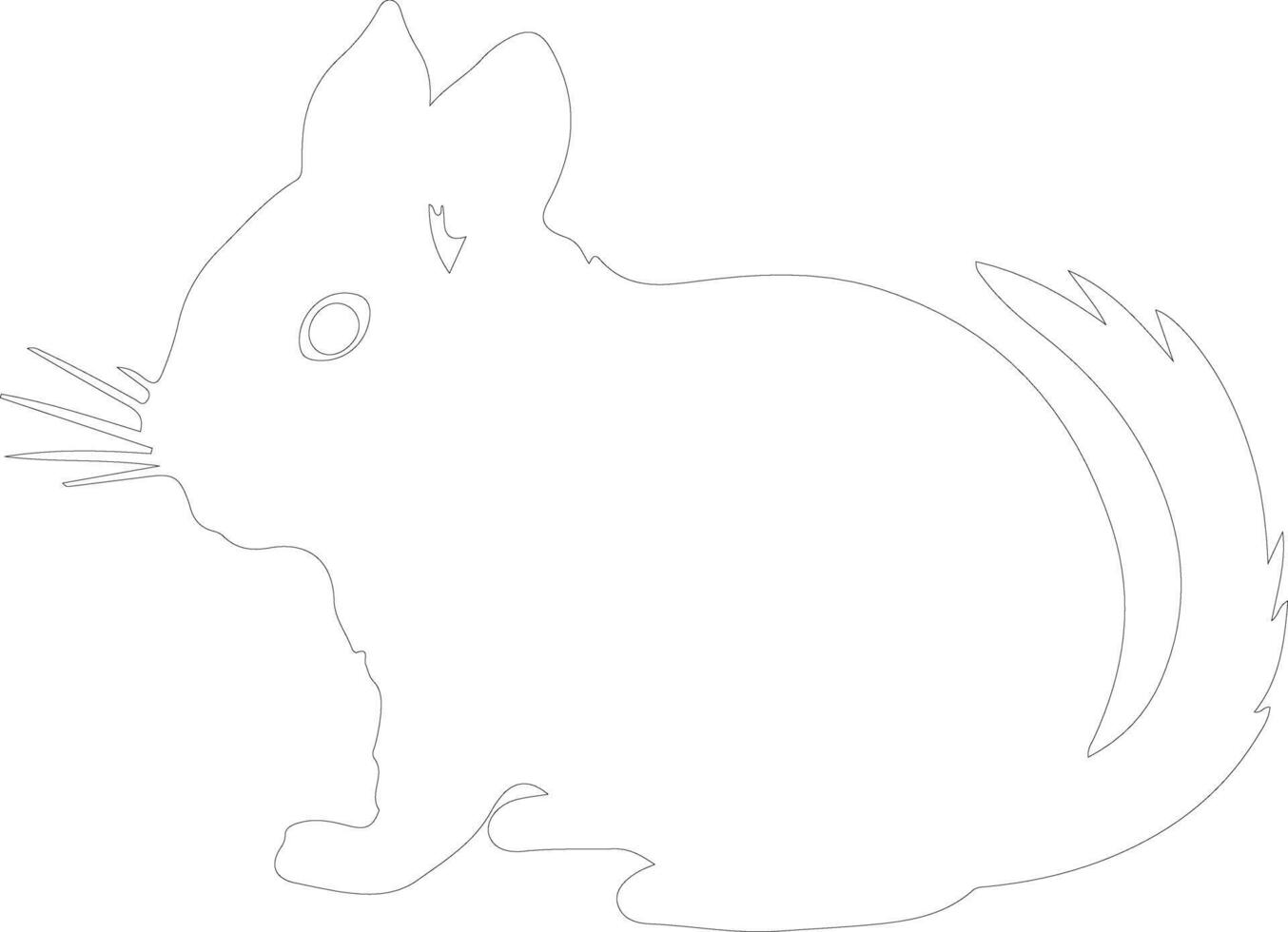 chinchilla outline silhouette vector