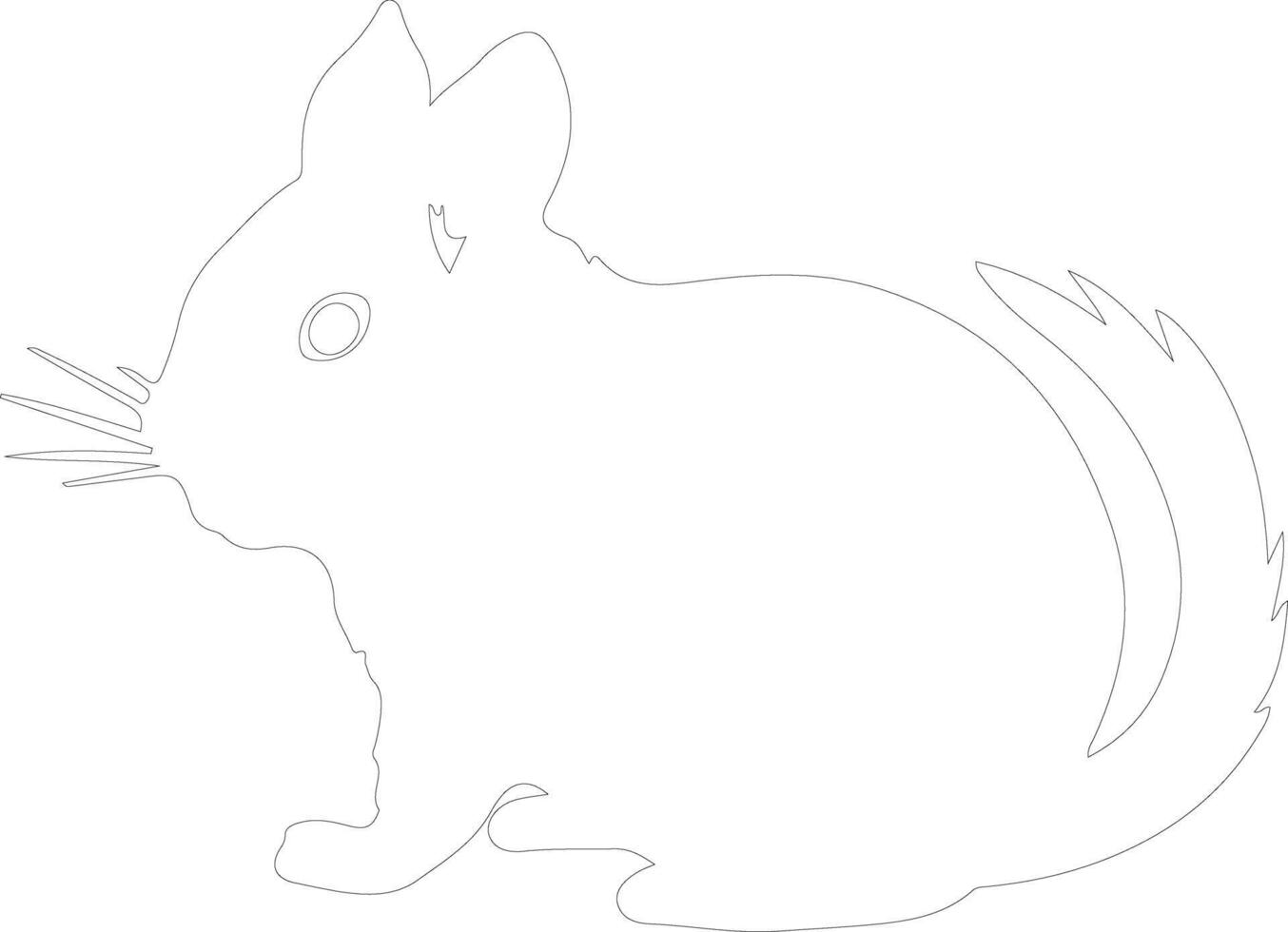 chinchilla contorno silueta vector