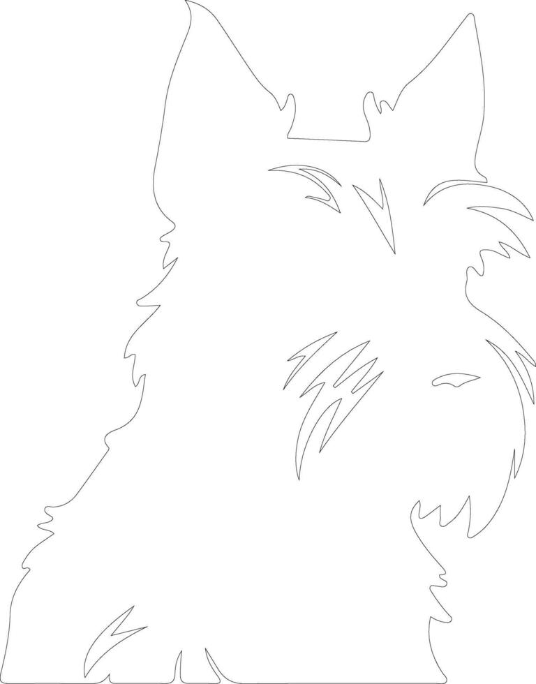 Scottish Terrier outline silhouette vector