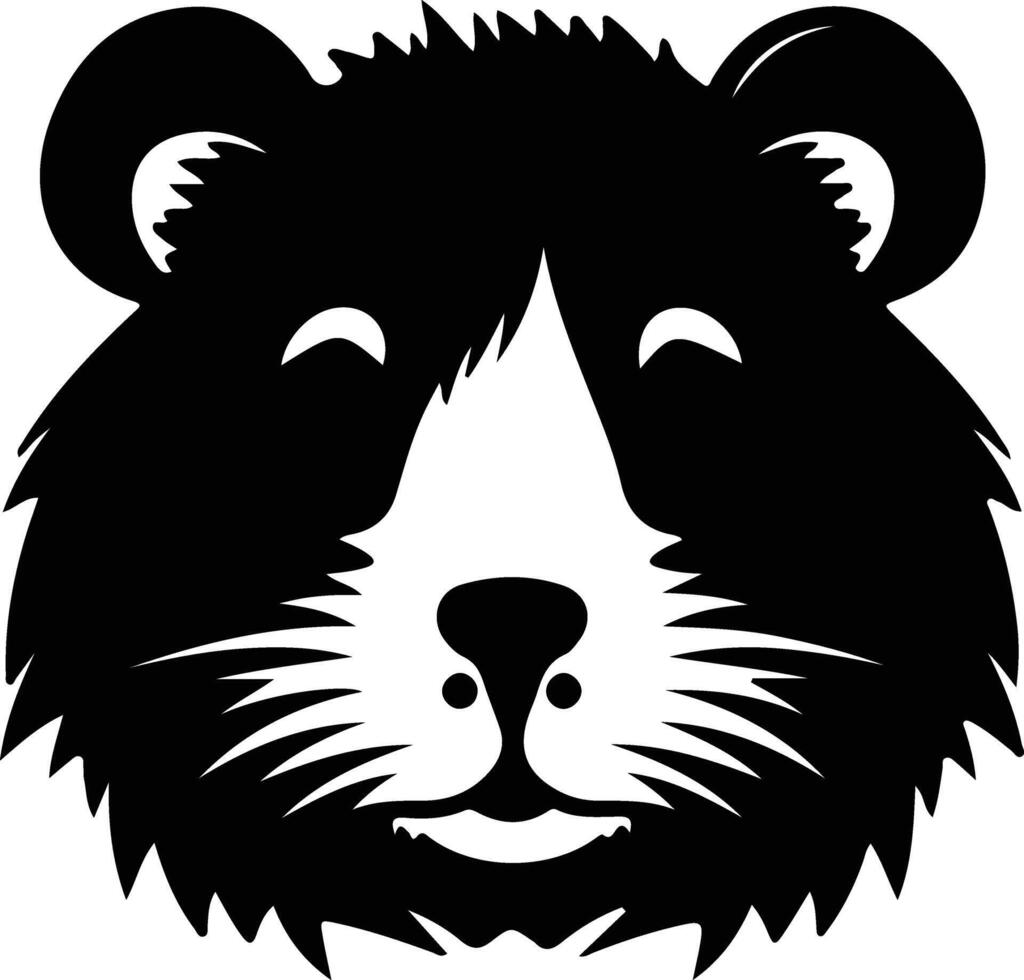 black bear hamster  silhouette portrait vector