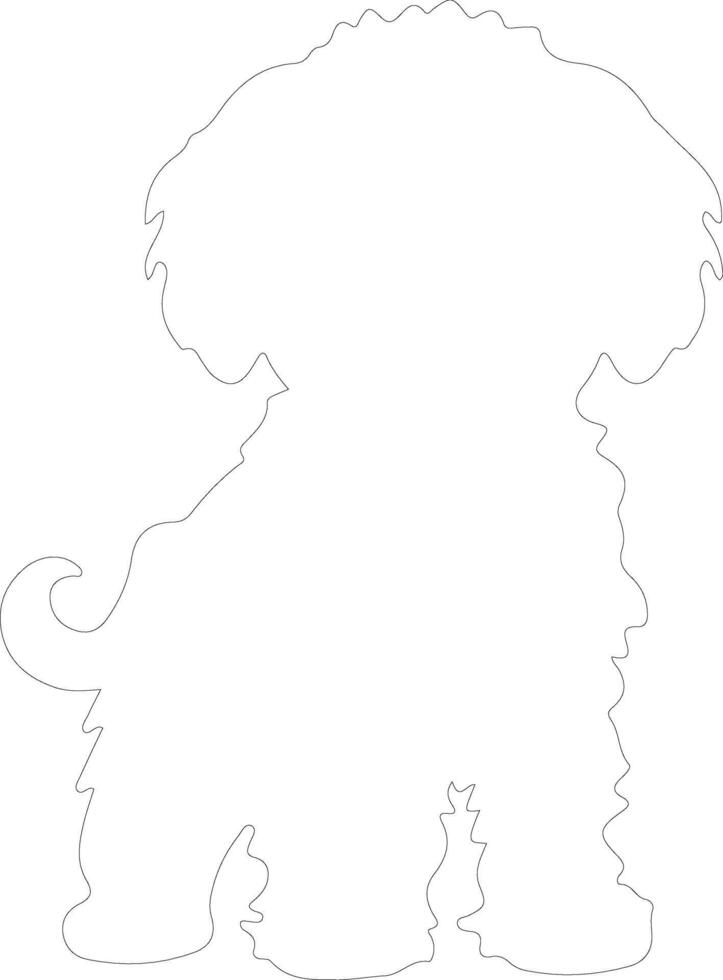 Bichon Frise  outline silhouette vector